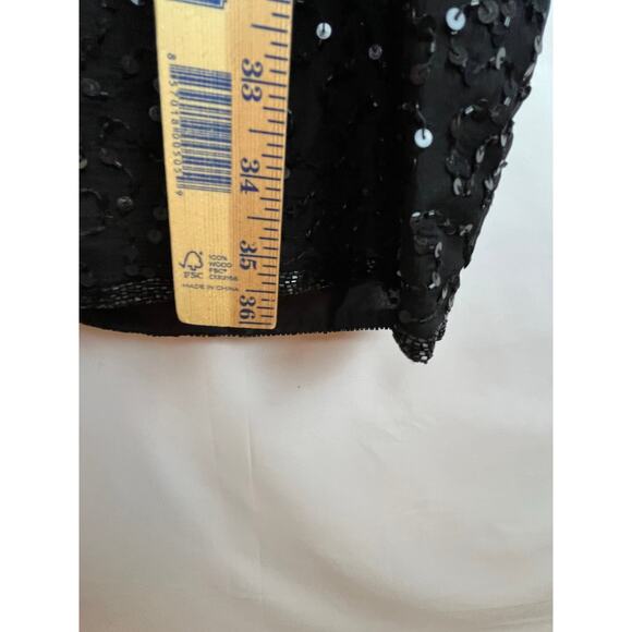 Stenay Women's Size 8 Blue/Black 100% Silk Sequin Cocktail Dress Made in India - Picture 4 of 8